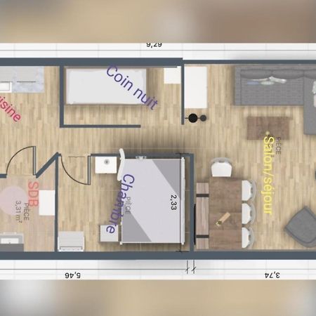 Appartement 6/7 Personnes Pied Des Pistes A Plagne Centre La Plagne Luaran gambar